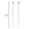 2/5 Pairs Reusable Chopsticks Japanese Chinese Style Healthy Alloy Chopsticks White Gold Food Chop Sticks Tableware