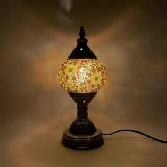 Bohemian Turkey Style Table Lamp - LED Night Light for Bedroom, Study, or Dining