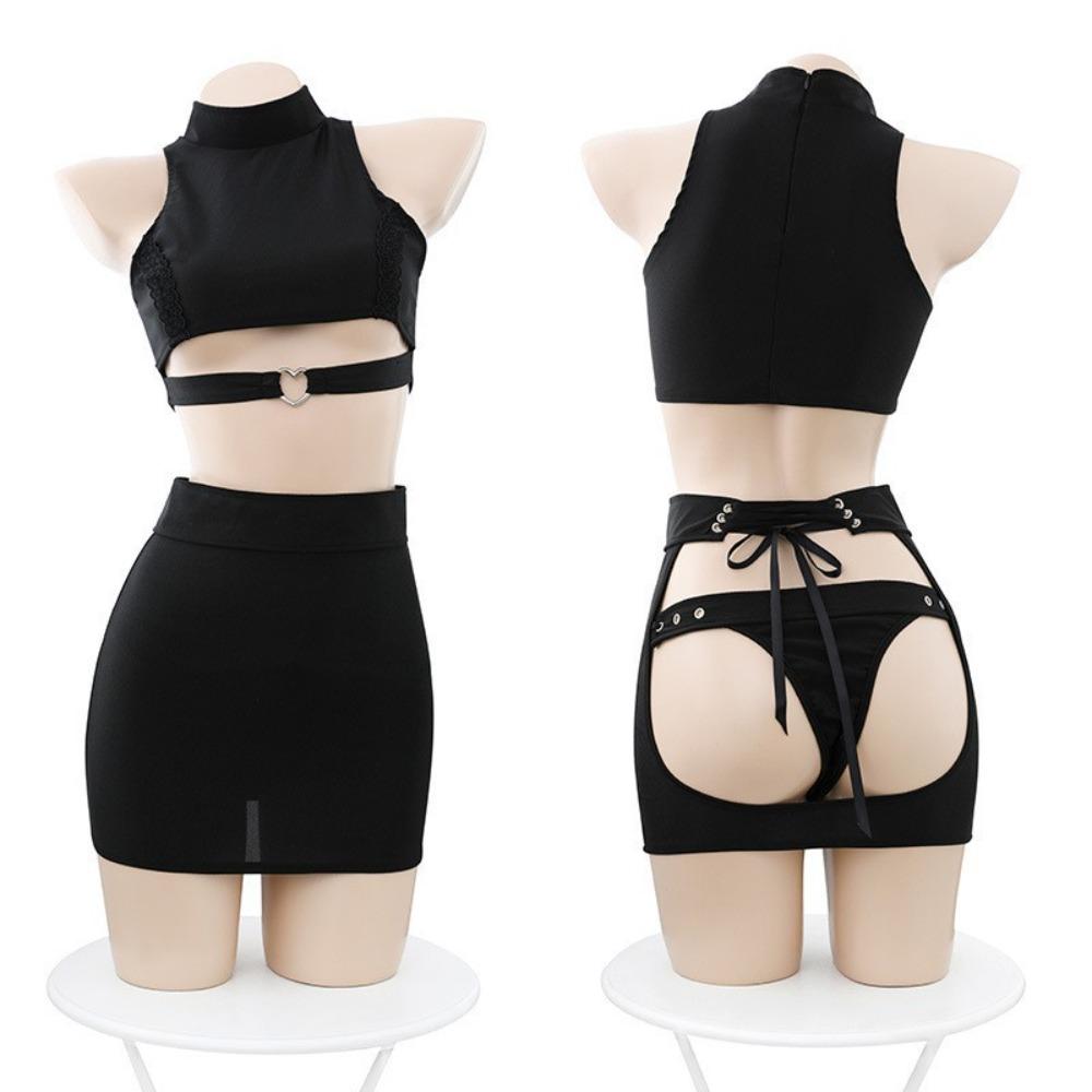 Domila Erotic Underwear Wholesale, One Piece Is Sent on Behalf of Pure Desire To Tempt Erotic Taste, Uniform Straps, Buttocks, Split Secretary