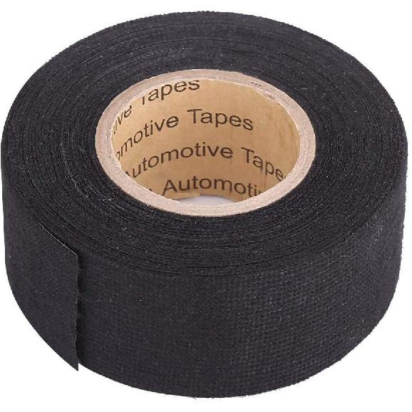Keenso Felt Tape Automotive, Multipurpose Car Wiring Harness Self Adhesive Anti Squeak Rattle Tape Dash, Black (9mm × 25m)