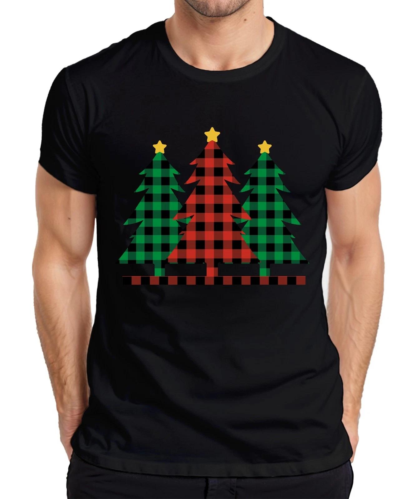 Weihnachtsbaum Karo Kariert - Weihnachten Weihnachtsgeschenk Christmas Herren T- XXXL