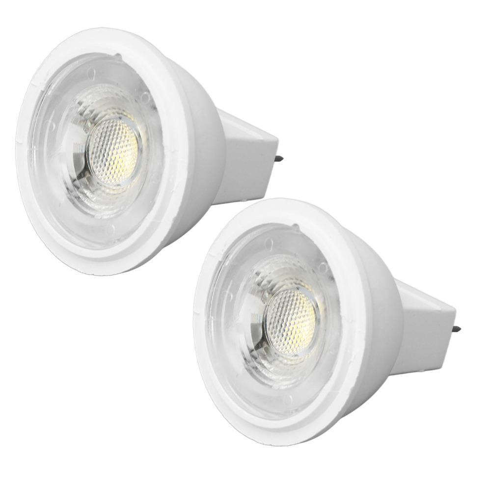2PCS 110V GU4 Spotlight Bulbs 3W LED Light Bulb Durable MR11 Landscape Bulbs  Bedroom