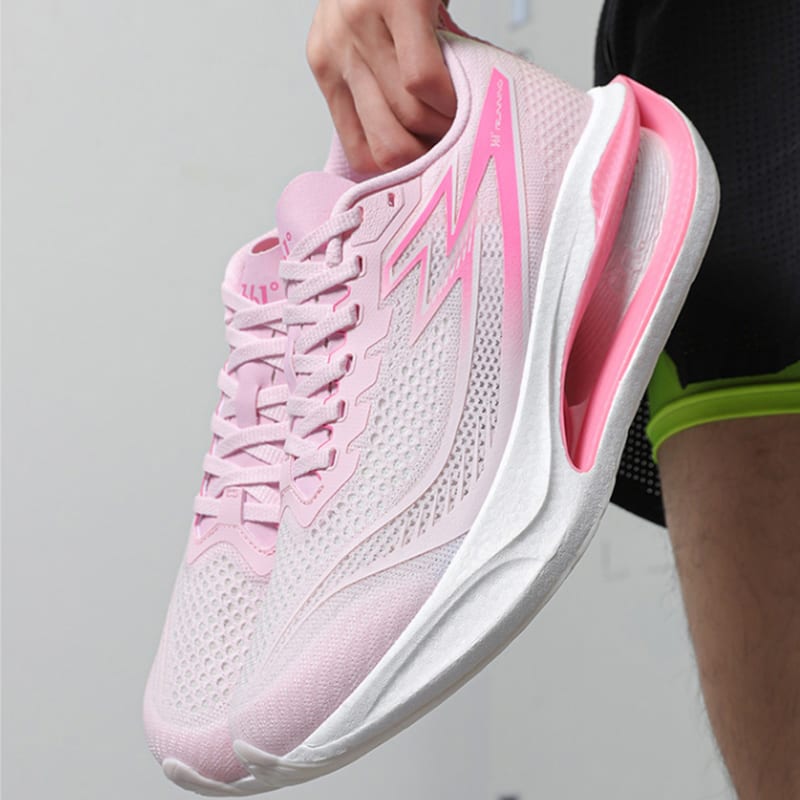 361 Carbon Levitating Collection Low Top Carbon Plate Sprint Running Shoes Unisex Pink 672522254F-3
