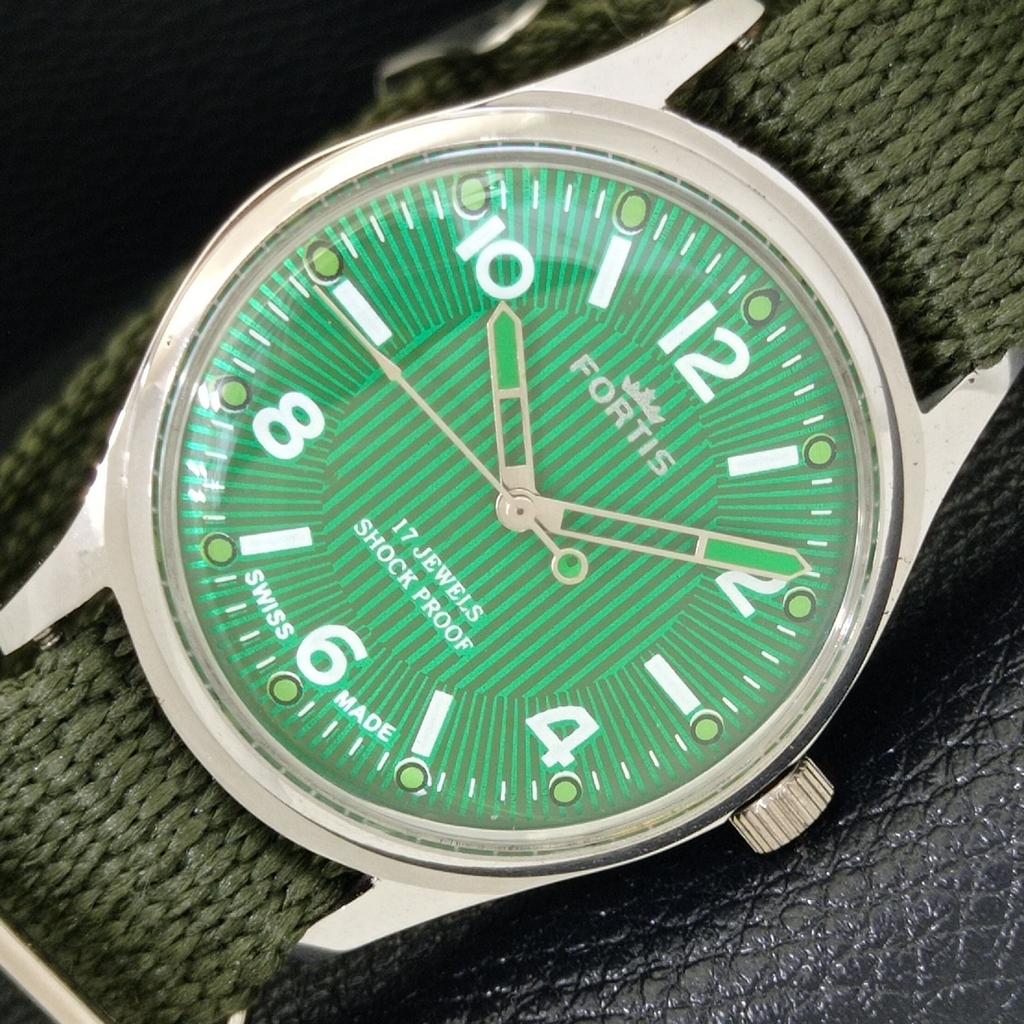 

ВИНТАЖНЫЕ ШВЕЙЦАРСКИЕ МУЖСКИЕ ЧАСЫ С РУЧНЫМ ЗАВОДОМ, ВОССТАНОВЛЕННЫЕ, ЗЕЛЕНЫЙ ЦИФЕРБЛАТ a500042-2 R151a-a500042