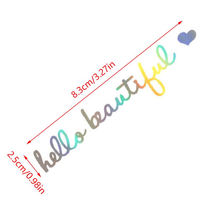 1PC Passenger Princess Star Car Mirror Stickers Decoration Rear View Mirror Auto Vehicle Vinyl Decal Sticker Interior Access