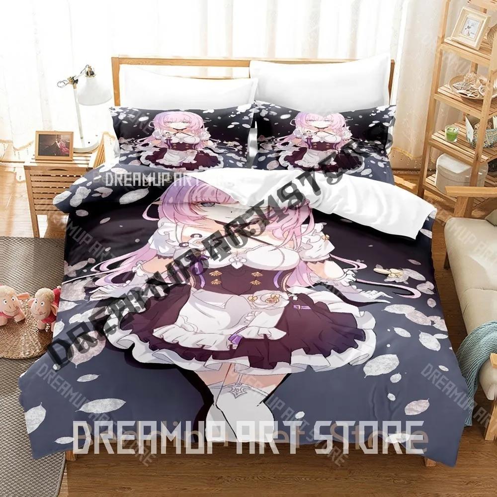3D Print Elysia Honkai Impact 3rd Bedding Set Single Twin Full Queen King Size Bed Set Adult Bedroom Duvetcover Sets Anime