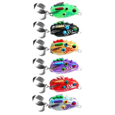 3.5cm Ray Frogs Crankbait Lures PVC Frogs Lures Soft Frogs Baits for Blackfish Fishing Lures with Double Hook & Blade