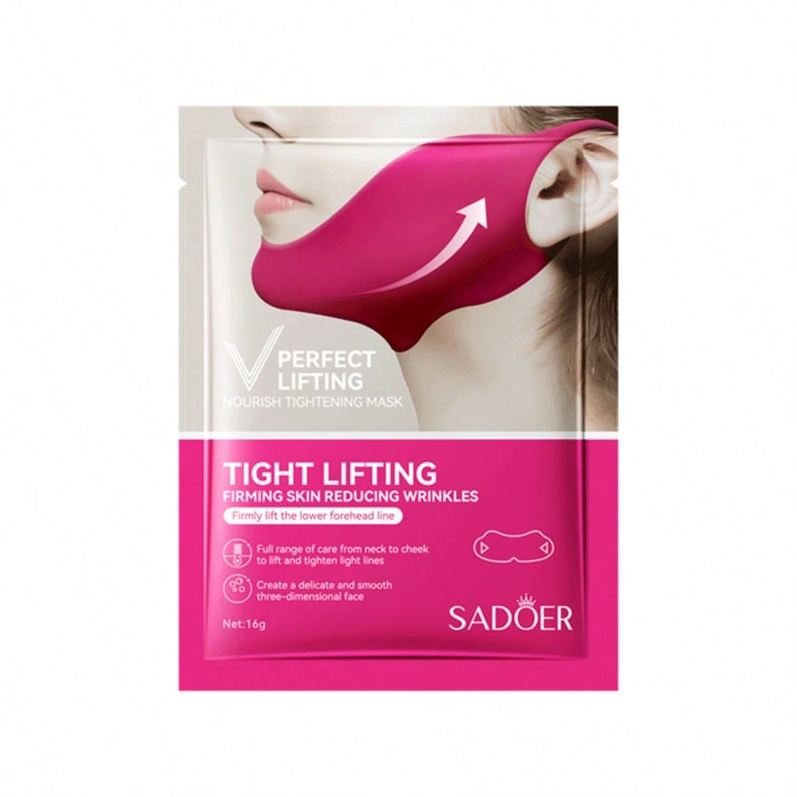 1/3/5pcs V-Shaped Lifting Mask, Moisturizing Brightening Neck Lifting Patch, Firming And Moisturizin