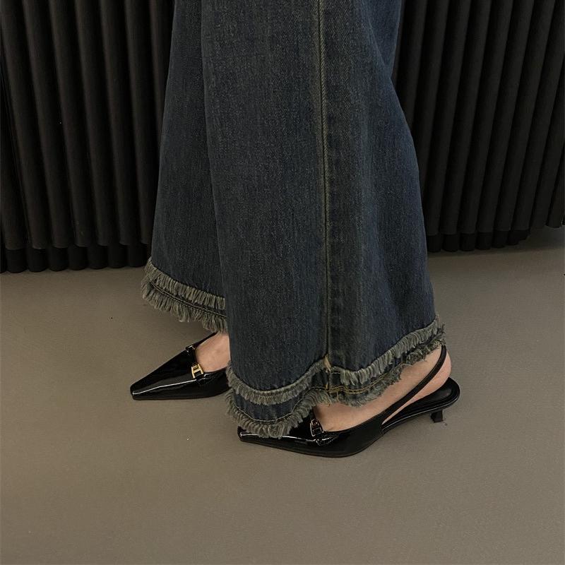 Fashion 2025 Women Flats Slingbacks Sandals Fashion Pointed Toe Pumps Soft Sole Slip-on Casual Thin Shoes Comfortable Lady Work Shoes