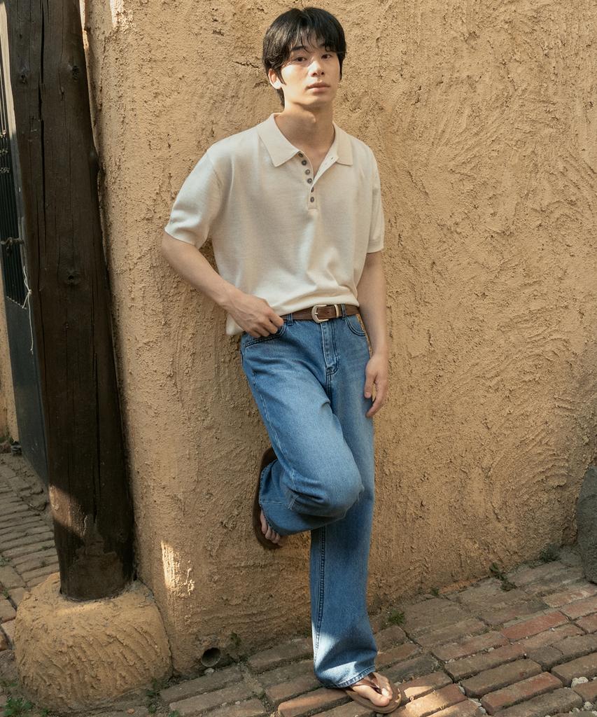 Wednesday Oasis Button Collar Half Knit_Ivory(Wc26Kn50)