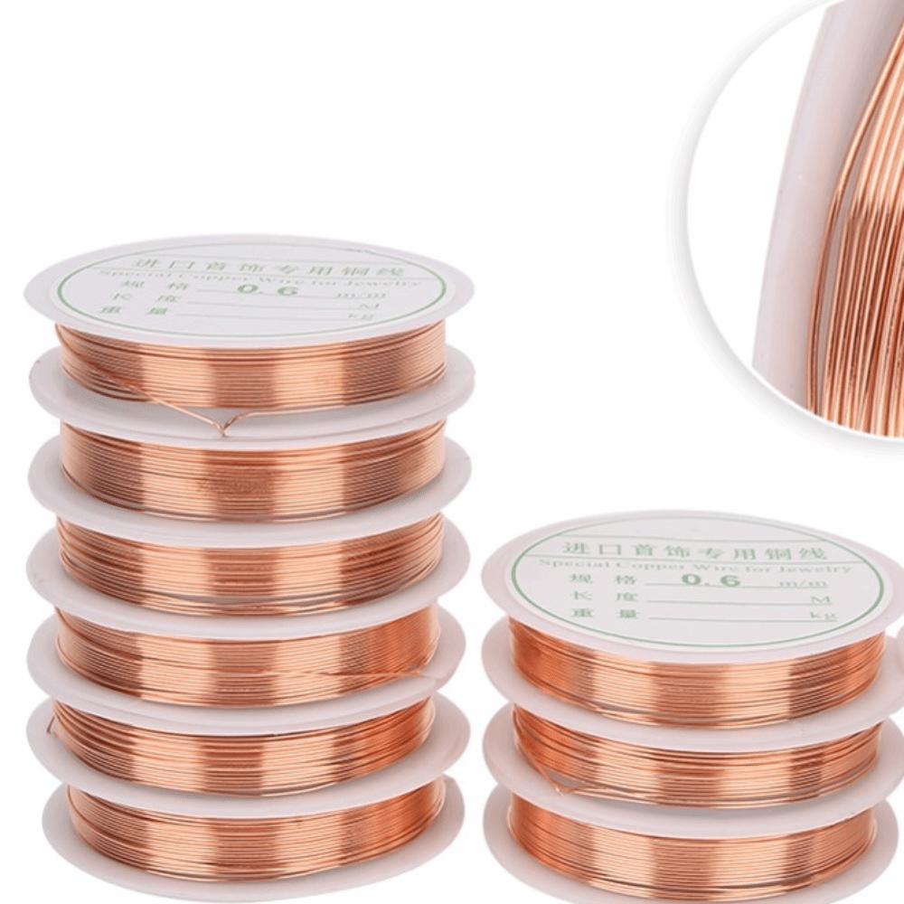 10 Stück Roségoldfarben Schmuck Kupferdraht 0,6 mm Halskette Schmuck Perldraht Perlenzubehör