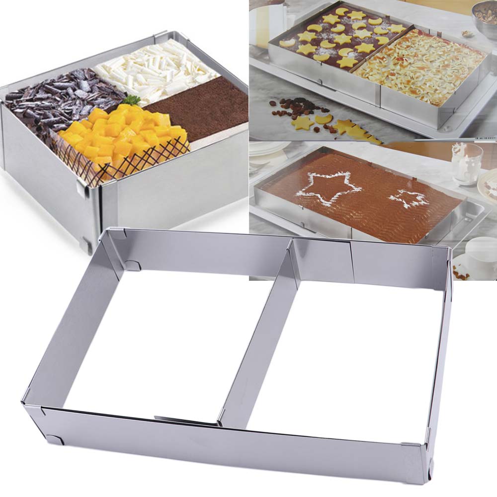 Rectangle/Square Adjustable Mousse Cake Ring Retractable Baking Mold Household Cake Mold  Dough