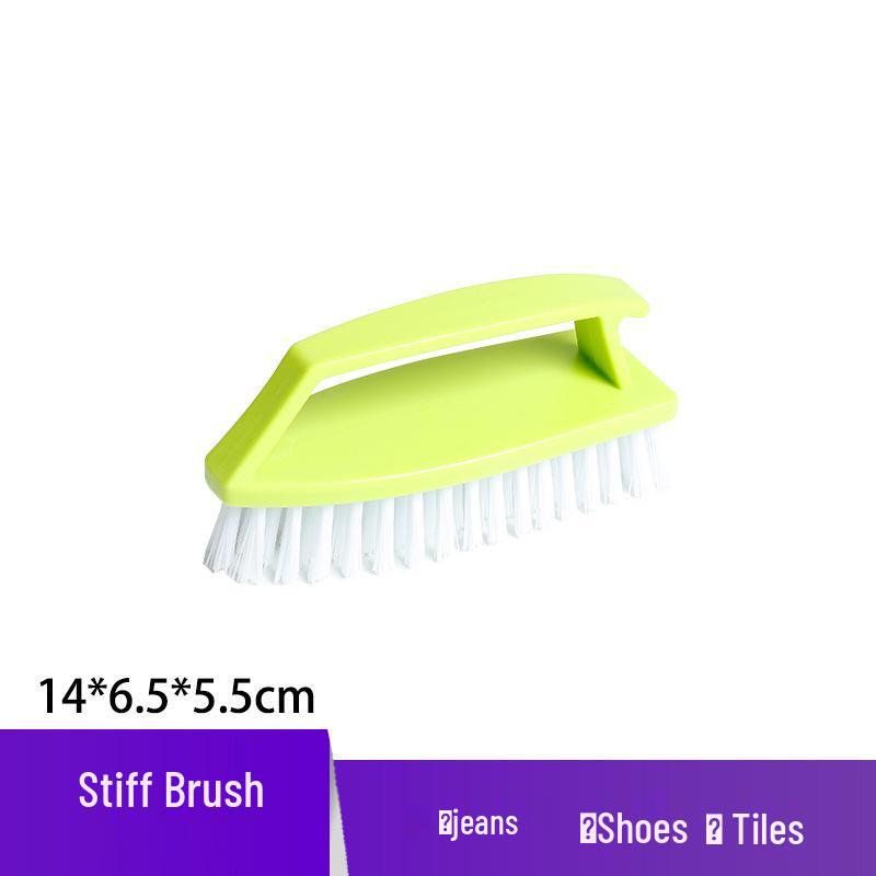 Multi-functional Stiff Bristle Brush for Laundry, Floor, and Shoe Cleaning