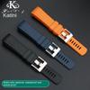 For Seiko PROSPEX SSC813P1 SSC909P1 Panda Rubber Curved End Black Blue Orange Watch Strap Silicone Waterproof Soft Man Watchband