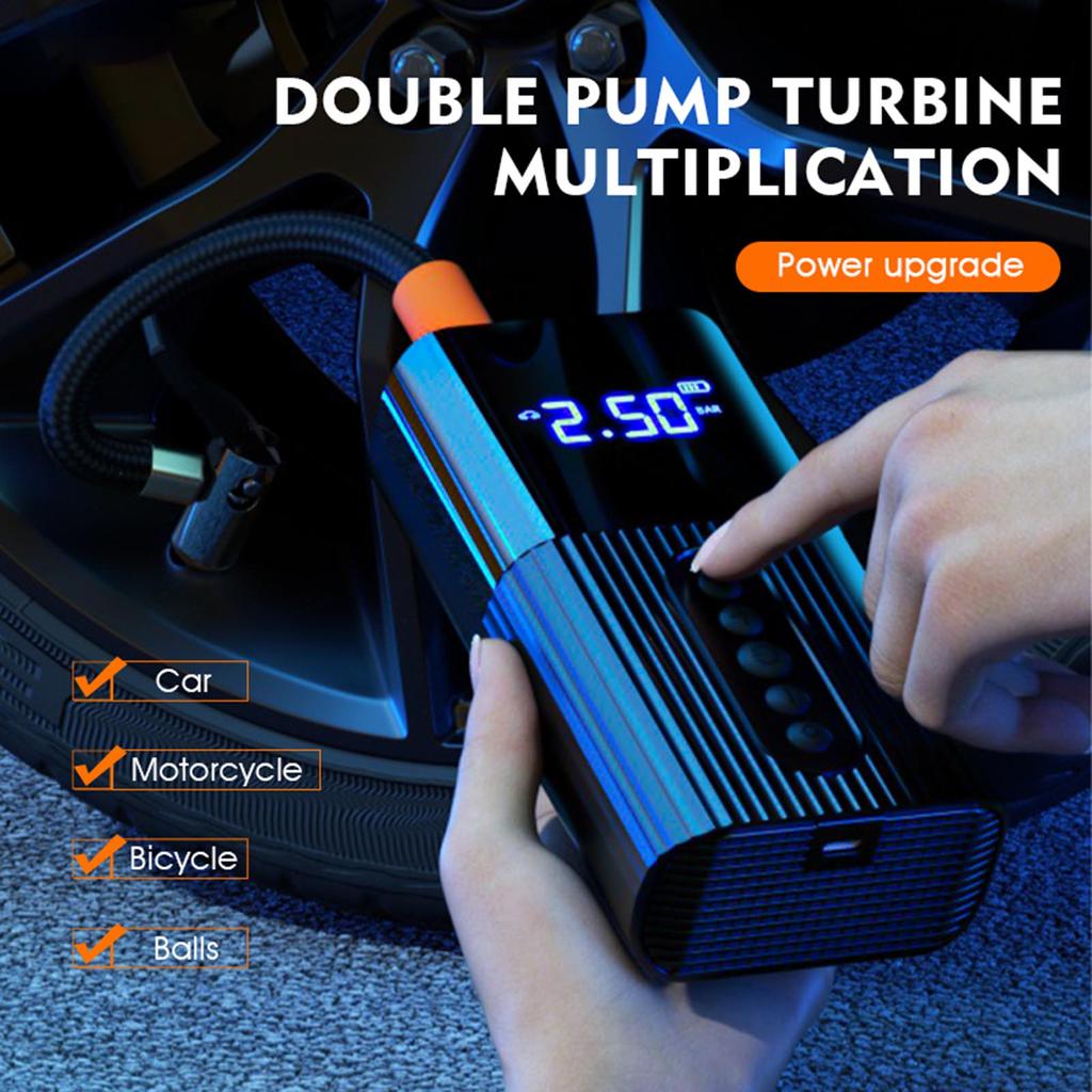 Car Tire Air Pump  Mini Portable Air Compressor Wire High Pressure Inflatable Pump  Tyre Inflator  For Car Bicycle Balls