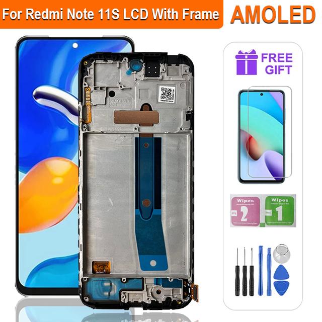 Super AMOLED LCD Dla Xiaomi Redmi Note 11 LCD 2201117TG LCD Wyświetlacz Ekran Dotykowy Digitizer Zgromadzenie Dla Redmi Note 11S LCD