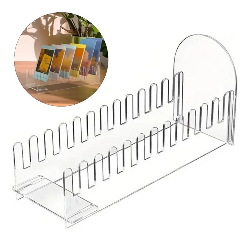 12 Layer Acrylic Greeting Card Display Stand Transparent Organizers For Home Office Decors And Holiday Showcases