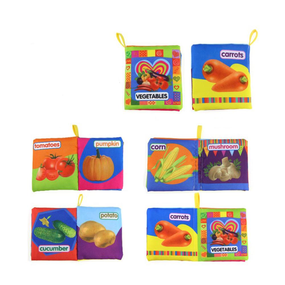 Early Education Toy English Palm Book Animal Digital Shape Recognition Green Cloth Book Gift