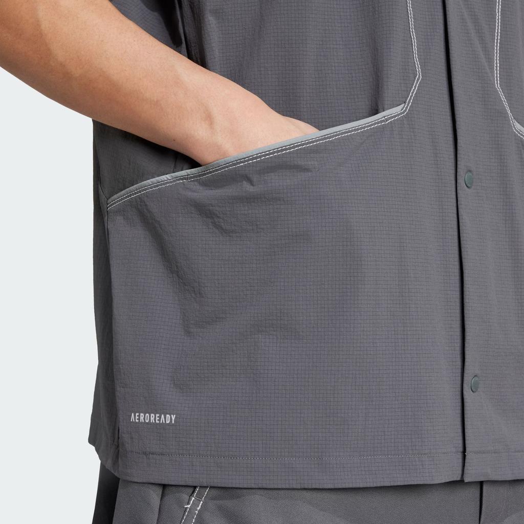 Adidas Terrex Xploric Seria Aeroready Cămașă Polo Outdoor cu Uscare Rapidă Bărbați Cămăși Gri Închis JW4831