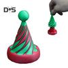 3D Printed Spiral Cone Toy Impossible Christmas Tree Passthrough Sculpture Vortex Thread Illusion Stress Relief Kids Adults Mini Spiral Santa Hat