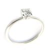Solitaire Silver 'Unique' White Ø 5 Mm (rhodium)