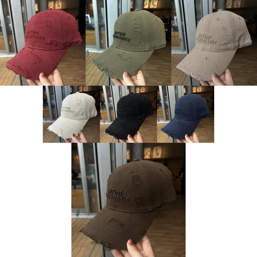 Vintage Baseball Cap With Adjustable Fit Cotton Material For Spring Casual Wear