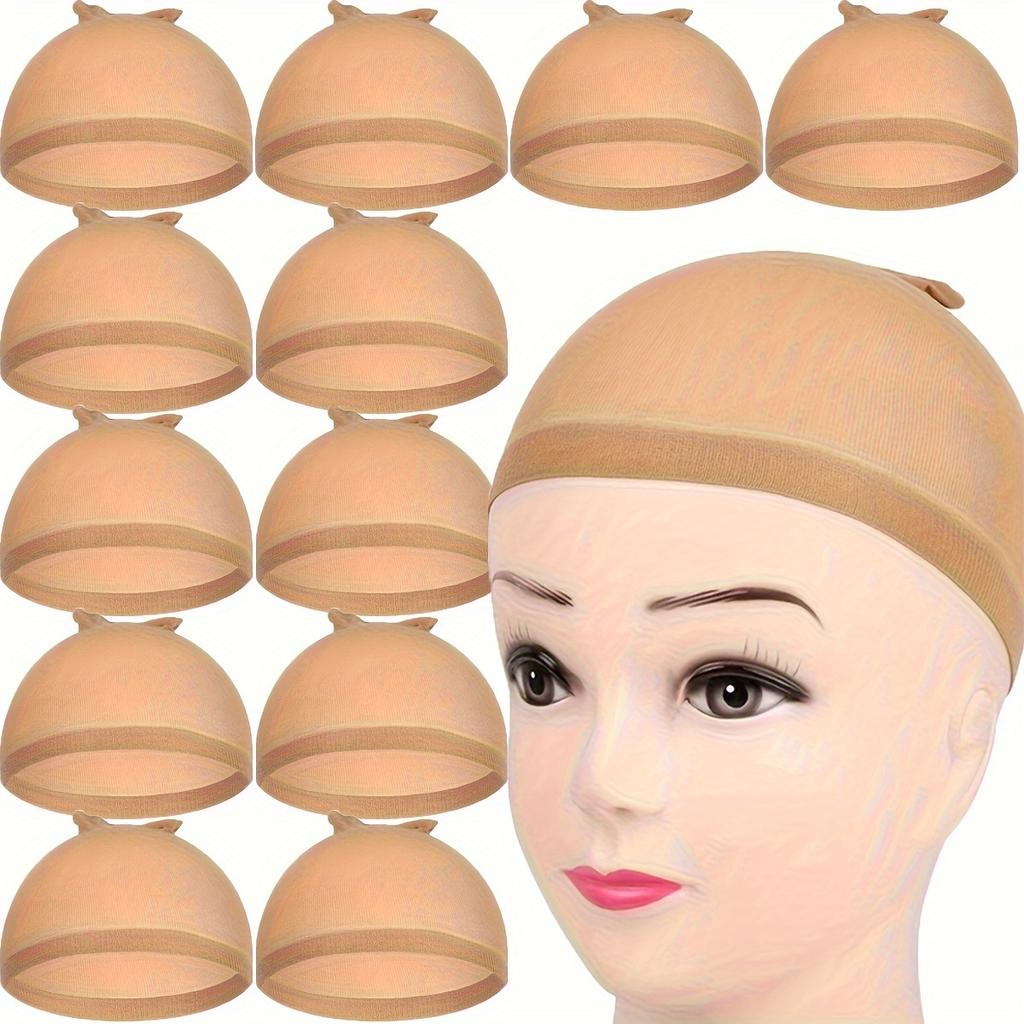20 Stück Perückenkappen, Strumpf-Perückenkappen, rutschfeste, dehnbare Nylon-Perückenkappen für Frauen, weich und atmungsaktiv, geschlossenes Ende