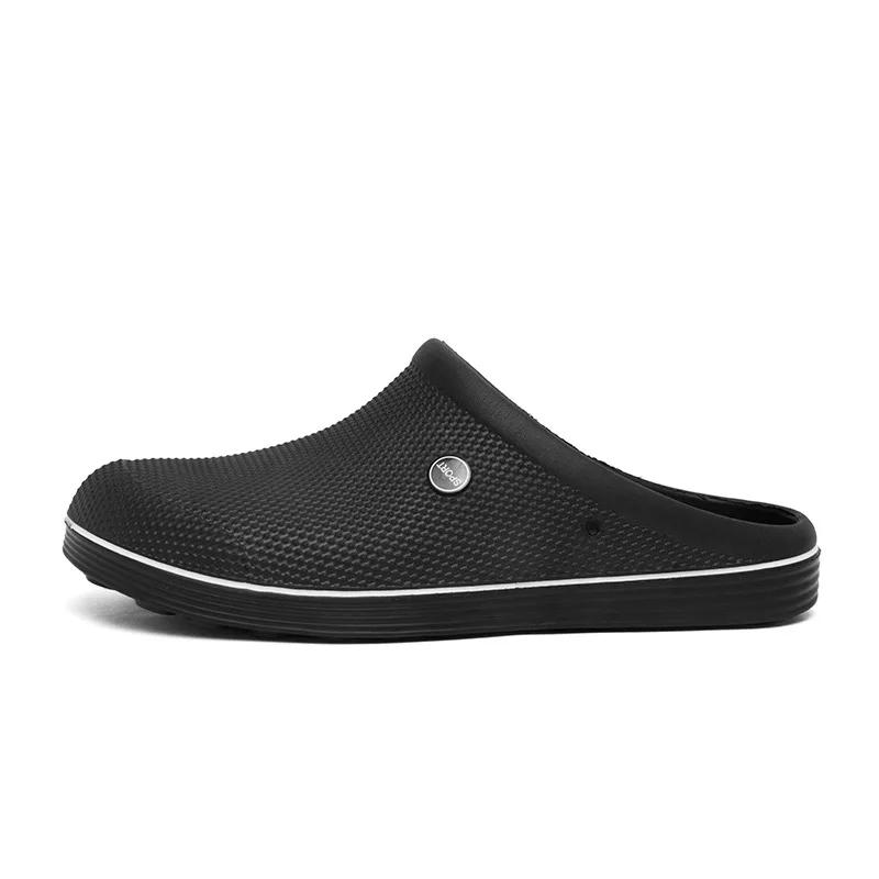 

Модные удобные летние модные мужские тапочки дышащие нескользящие мужские шлепанцы повседневные пляжные туфли с открытым носком для отдыха на природе 46