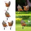Decorative Hen Garden Stake Patio Stakes Decoration Yard Art Animal Statue Stakes for Patio Garden Pathway Outdoor Backyard