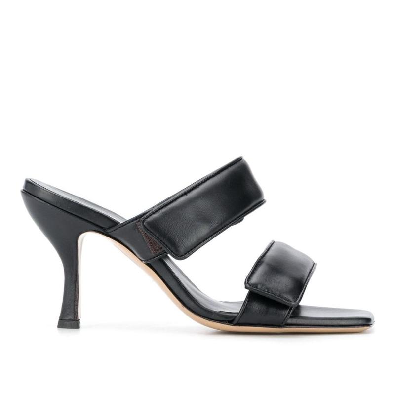 Fashion 2024 New Solid Color Square Head 8.5cm Fashion Slippers Women's Summer Outdoor Beach Black Purple Size 34-43 Sexy Sandals