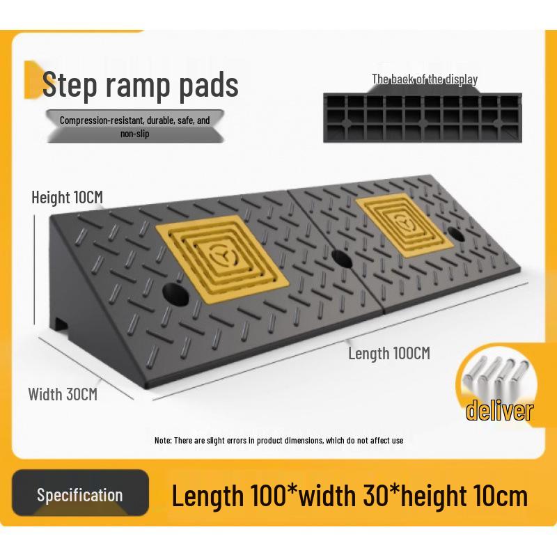 Rubber Curb & Threshold Ramp Mat for Home and Car 