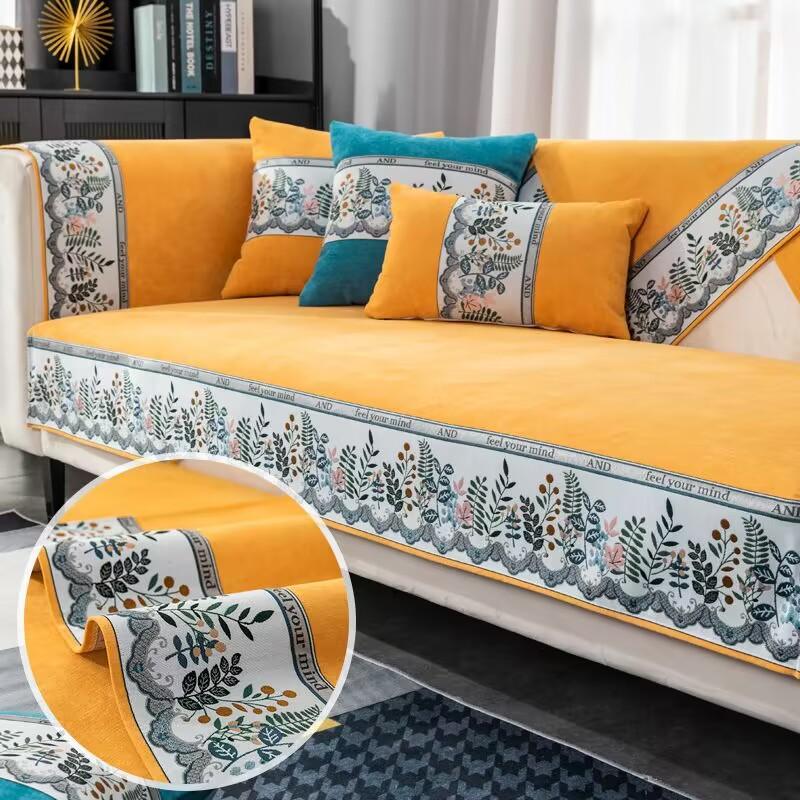 Autumn Sofa Cover Towel Modern Non-slip Bohemia Couch Seat Cushion Corner Towel Mats Floral Geometric Stripe Sofa Covers 1pcs