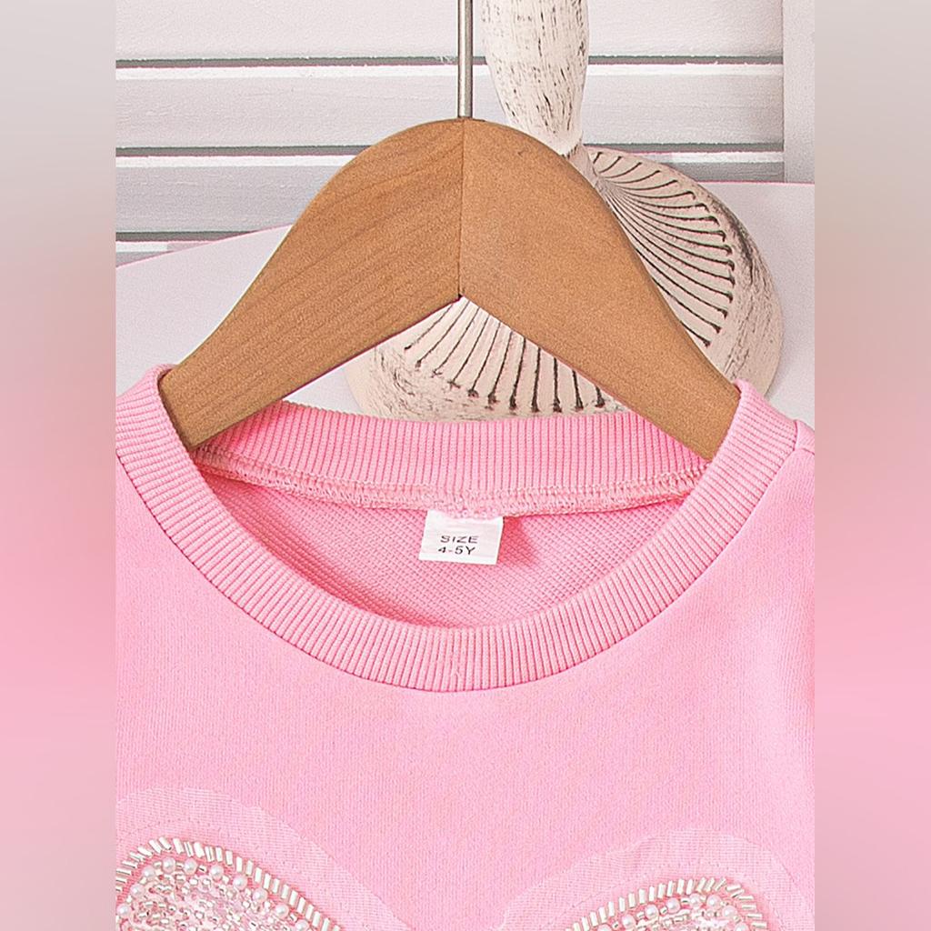 Kids Cartoon Casual Fashion Outfit Set Long Sleeve Top & Pants