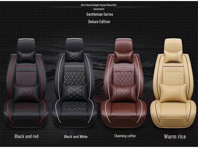 5D All-Season Full Leather Car Seat Cushion Cover for Sedans