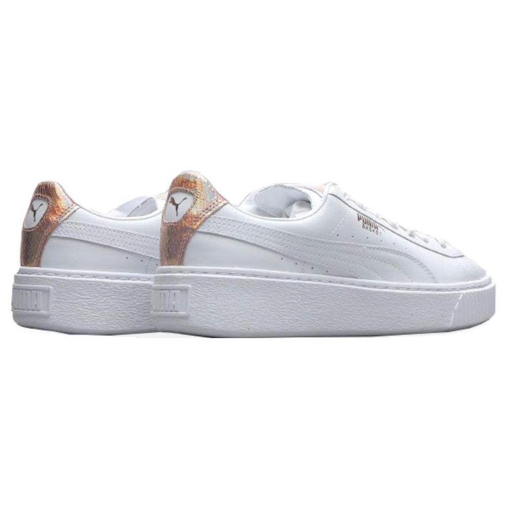 Puma Basket Platform Fashion Low-Top Sneakers Women sneakers White Platinum 368190-02