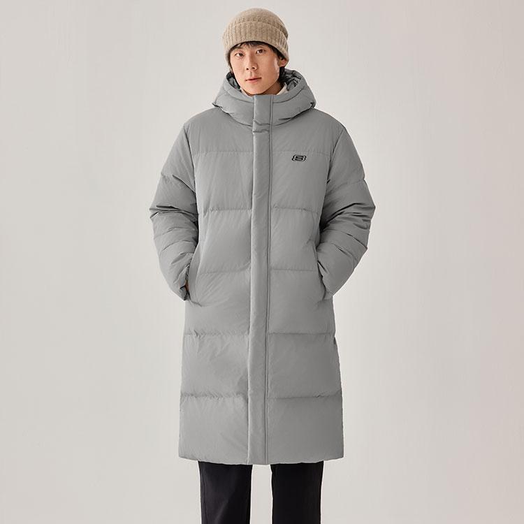 Skechers Windproof Water-Repellent Oil-Repellent Warm Insulated Long Down Jacket Unisex Outerwear L425U107-002E