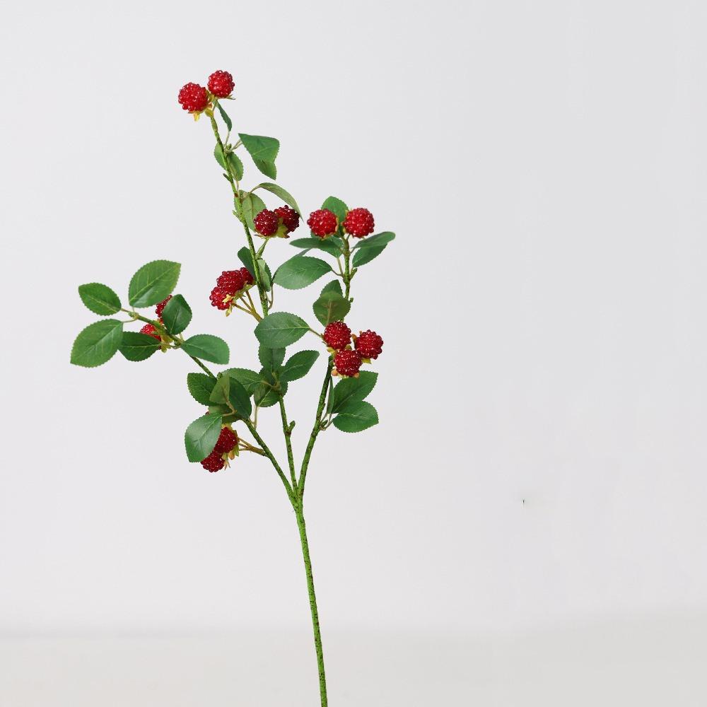 

Realistic Artificial Raspberry Branch Plastic Decorative Simulation Flower Long Branches Fake Berry Branches DIY Decoration