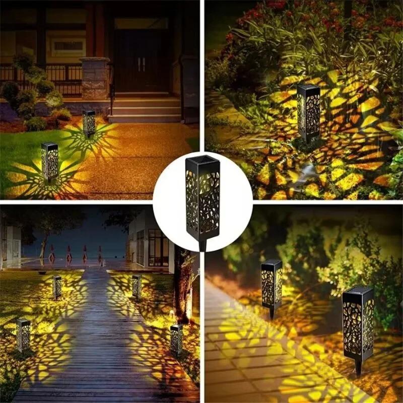 6 Pieces of Solar Outdoor Lights, Solar Decorative Path Lights, Garden Lawn Lights, Solar LED Landscape Garden Lighting, New Year Decoration