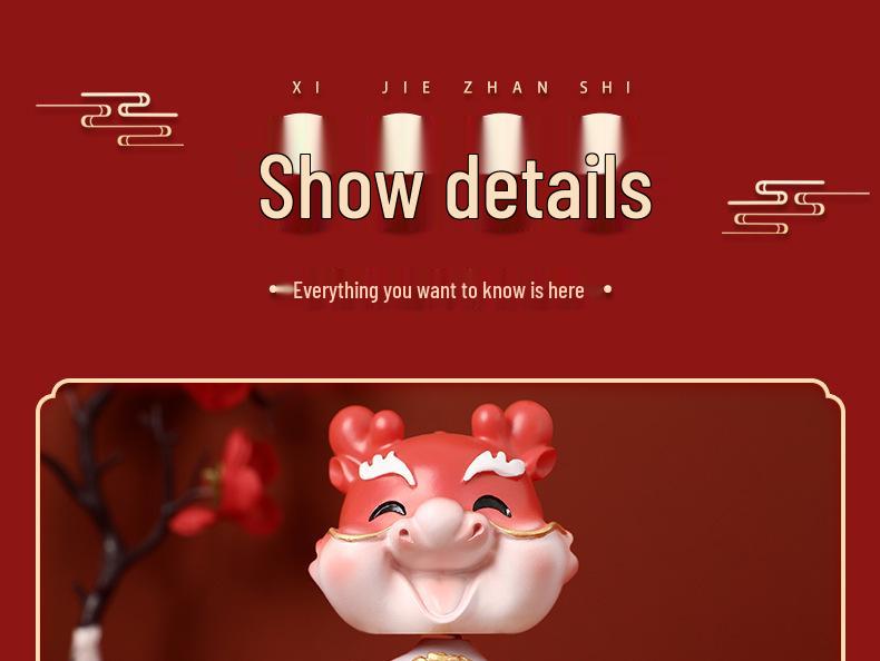 3D Creative Dragon Ornament: New Year Office Decorations & Small Gifts