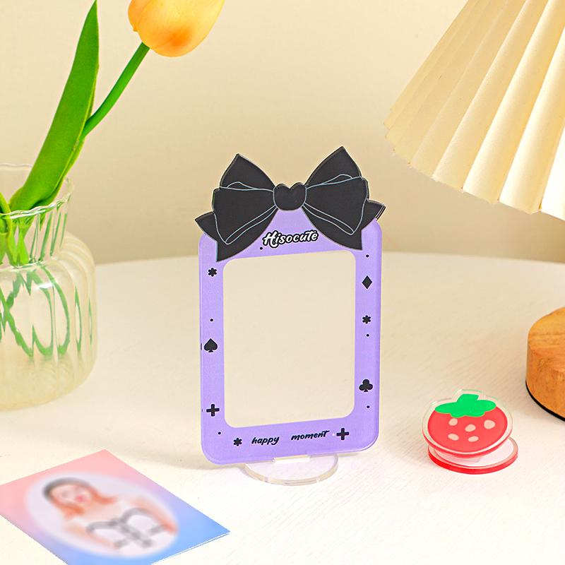 

1 шт. прозрачная крышка для карт, настольная фоторамка, акриловая 3-дюймовая фотография, бант