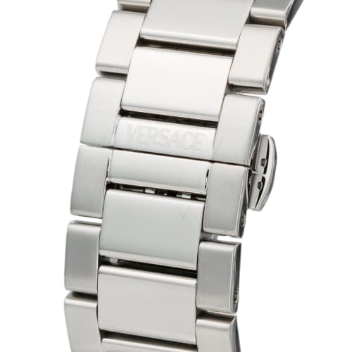 Versace Men's Silver Tonneau Greca Casual Watch VESP00424