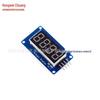 TM1637 LED Display Module: 4-Digit, Adjustable Brightness, Clock Point.