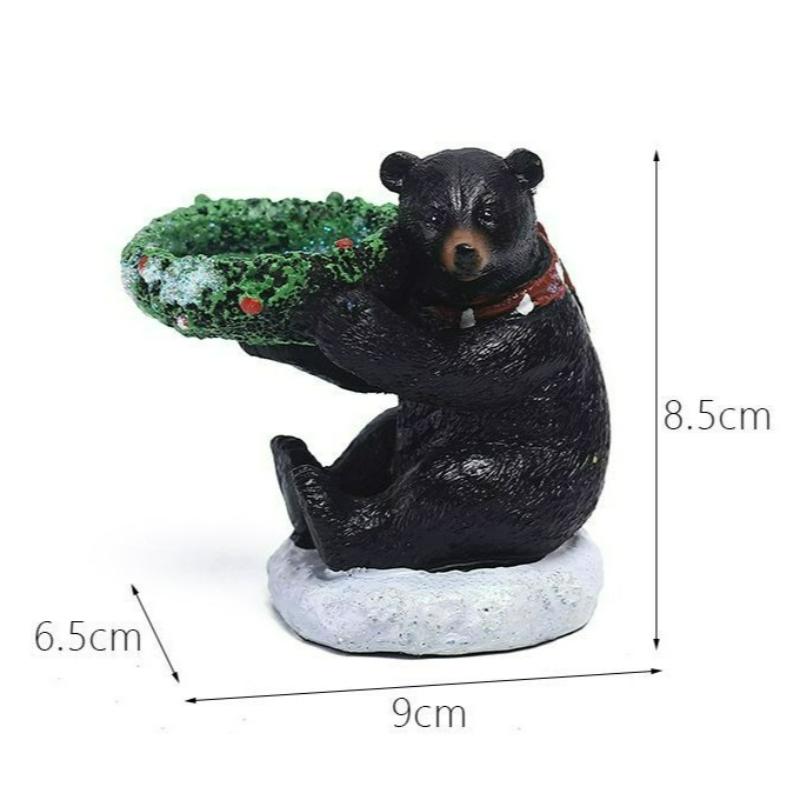Kreatywny Świecznik Ozdoba Niedźwiedź Dekoracja Świąteczna Świeca Zapachowa Dekoracja Biurka Kreskówkowy Czarny Niedźwiedź Prezent na Imprezę Świąteczną