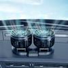 Car Dual Head Fan 360° Rotation 2 Gear Adjustable Cooling Fan for Vehicles Office Dashboard Mount USB Powered Cooler Fan