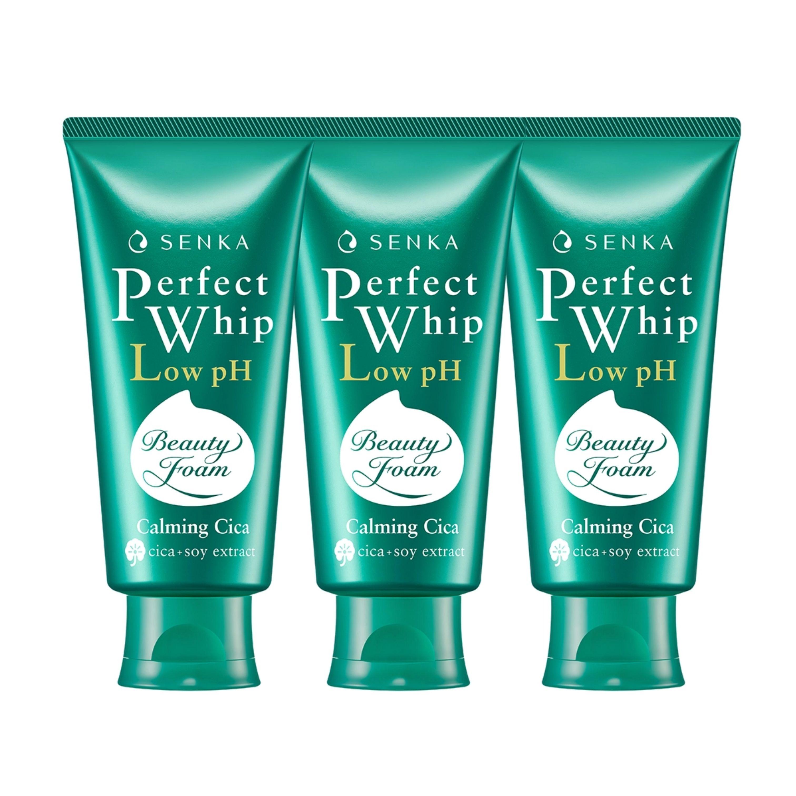 Senka Perfect Beauty Foam Cleanser x 3 Cica Calming Cleansing Foam 100g x 3