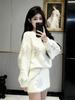Sweet Style Snowflake Sweater & Skirt Set for Women - 2026 Autumn/Winter Collection