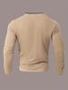 Men's European & American Style V-Neck Waffle Top - Breathable Autumn Casual Wear with Hot Buckle