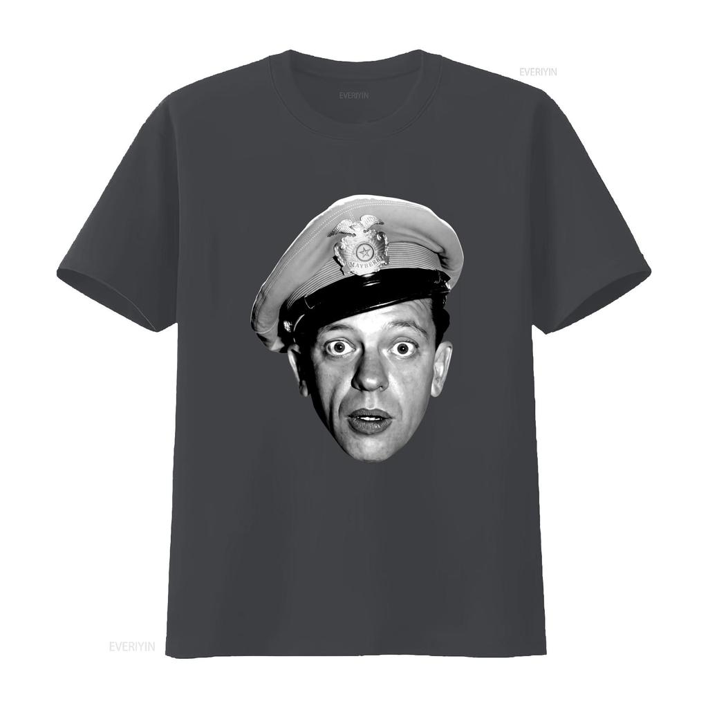 Vintage Retro Funny Mayberry Deputy Surprised Face Print Casual T Shirt vintage Washed streetwear Slightly Unisex Stretched
