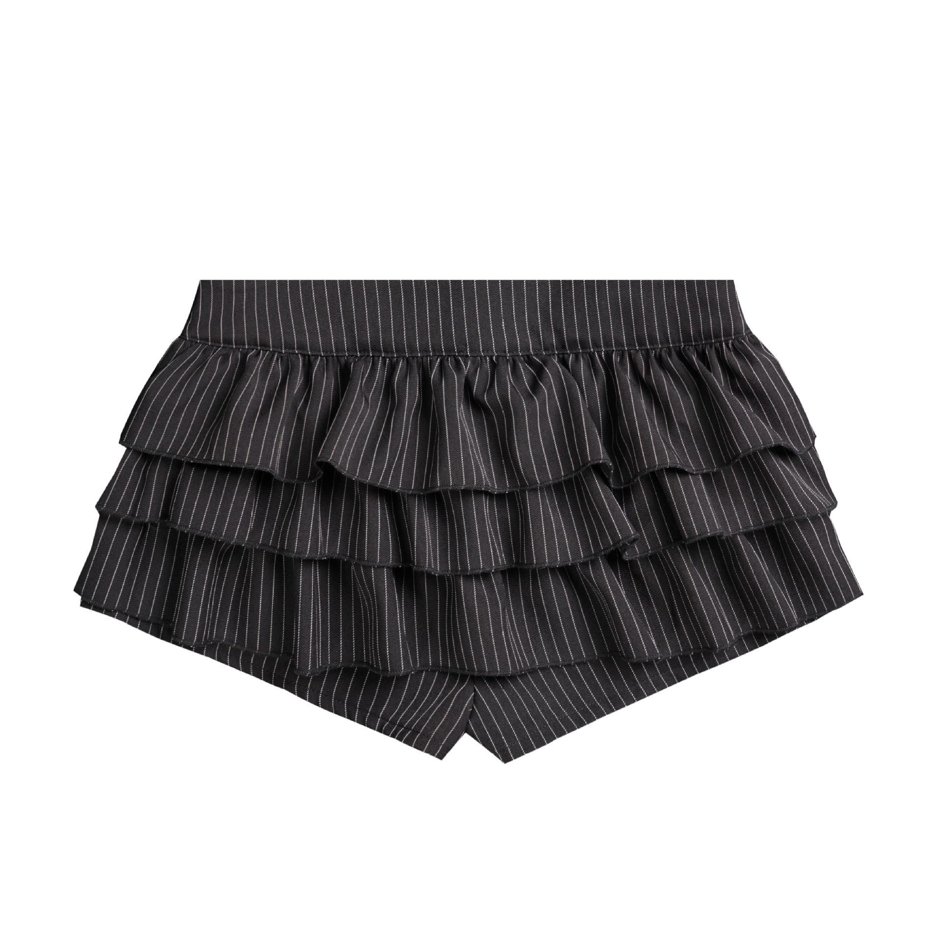 Spicy Pink Striped Spring Shorts for Women S чёрный