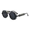 Classic Gothic Steampunk Sunglasses Luxury Brand Designer High Quality Men and Women Retro Round Pc Frame Sunglasses